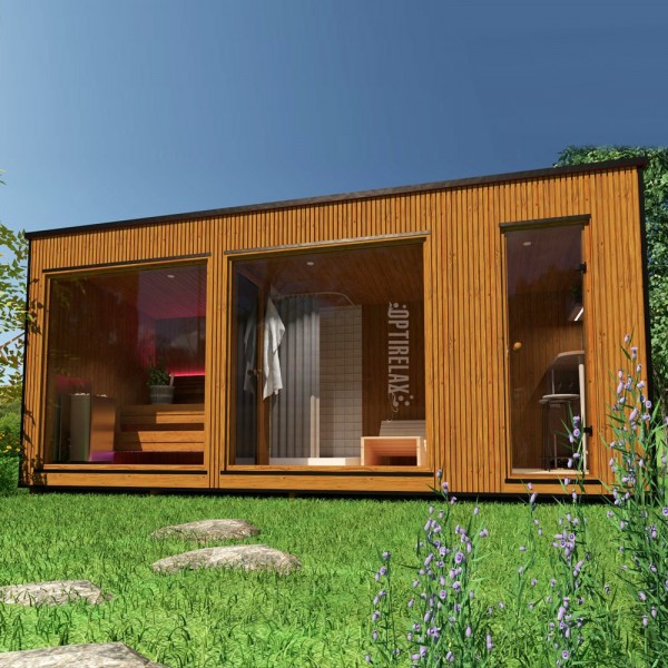 Gartenhaus mit Sauna mit Vorraum OP-WP SPACE V