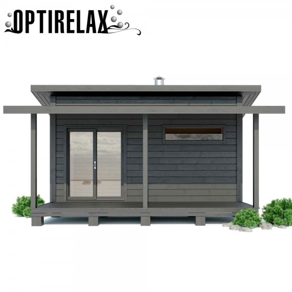 Sauna mit Umkleide + Terrasse OPTIRELAX® OMS T1
