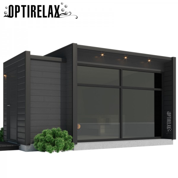 XL Außensauna OPTIRELAX® Style XL mit Vorraum