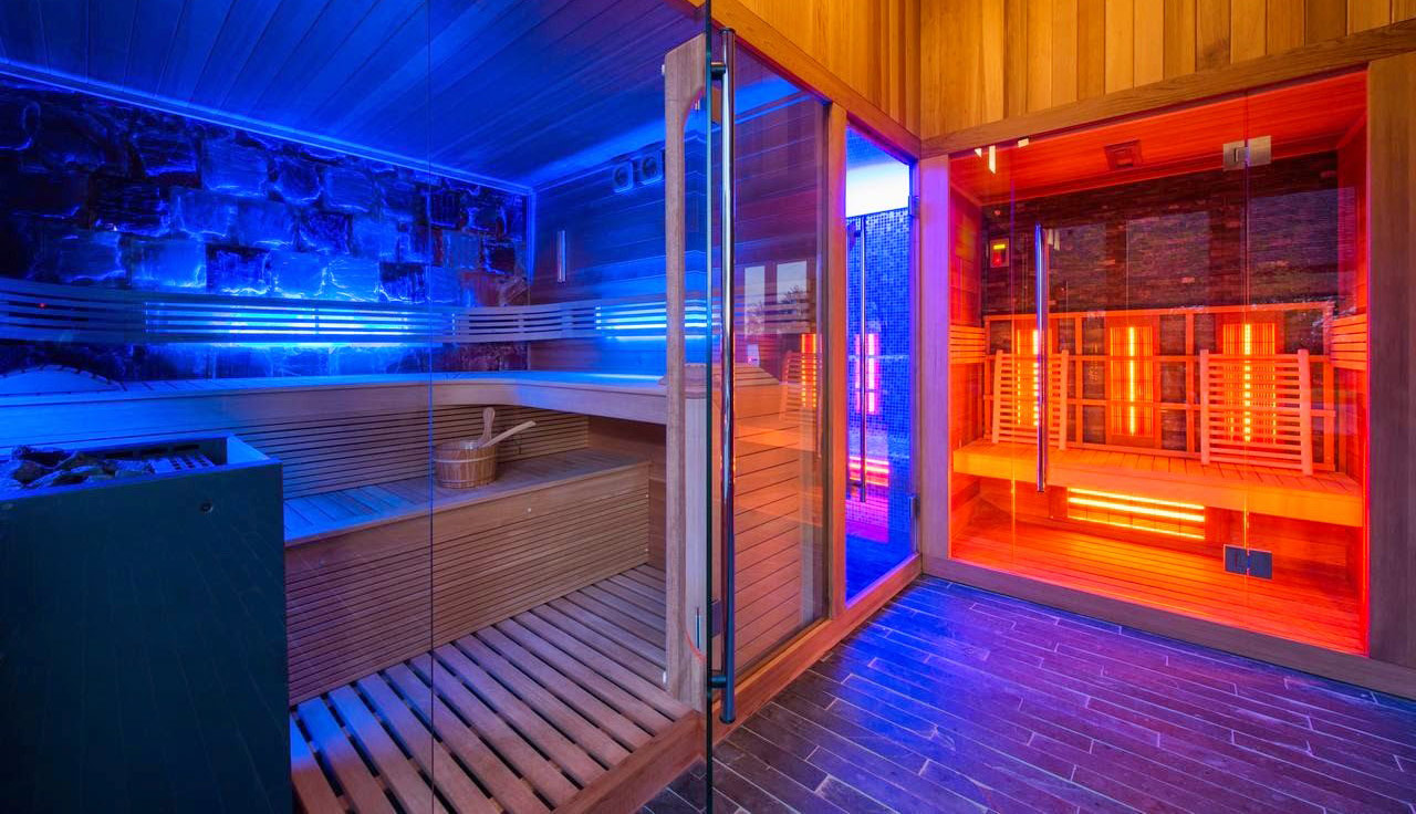 Luxus-Sauna-Infrarot-Dampfbad