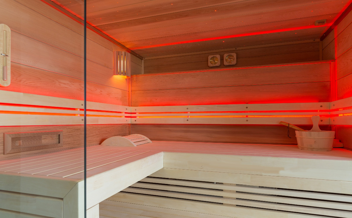 Luxus-Badezimmer-Sauna