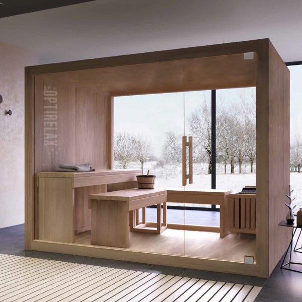 Freistehende Design Sauna IGS-Panorama