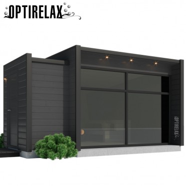 XL Outdoor Sauna OPTIRELAX® Style XL mit Umkleide