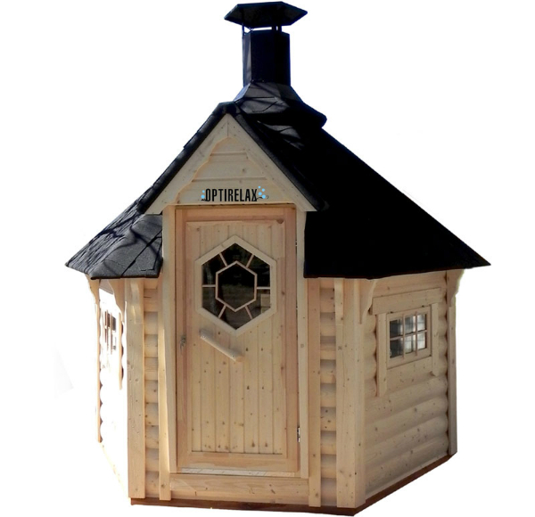 Mini Sauna Huette K4 mit Kota-Grill