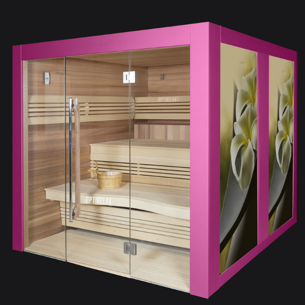 Sauna mit Glasfront Style GLF
