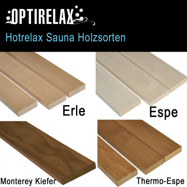 Hotrelax Sauna Holzsorten